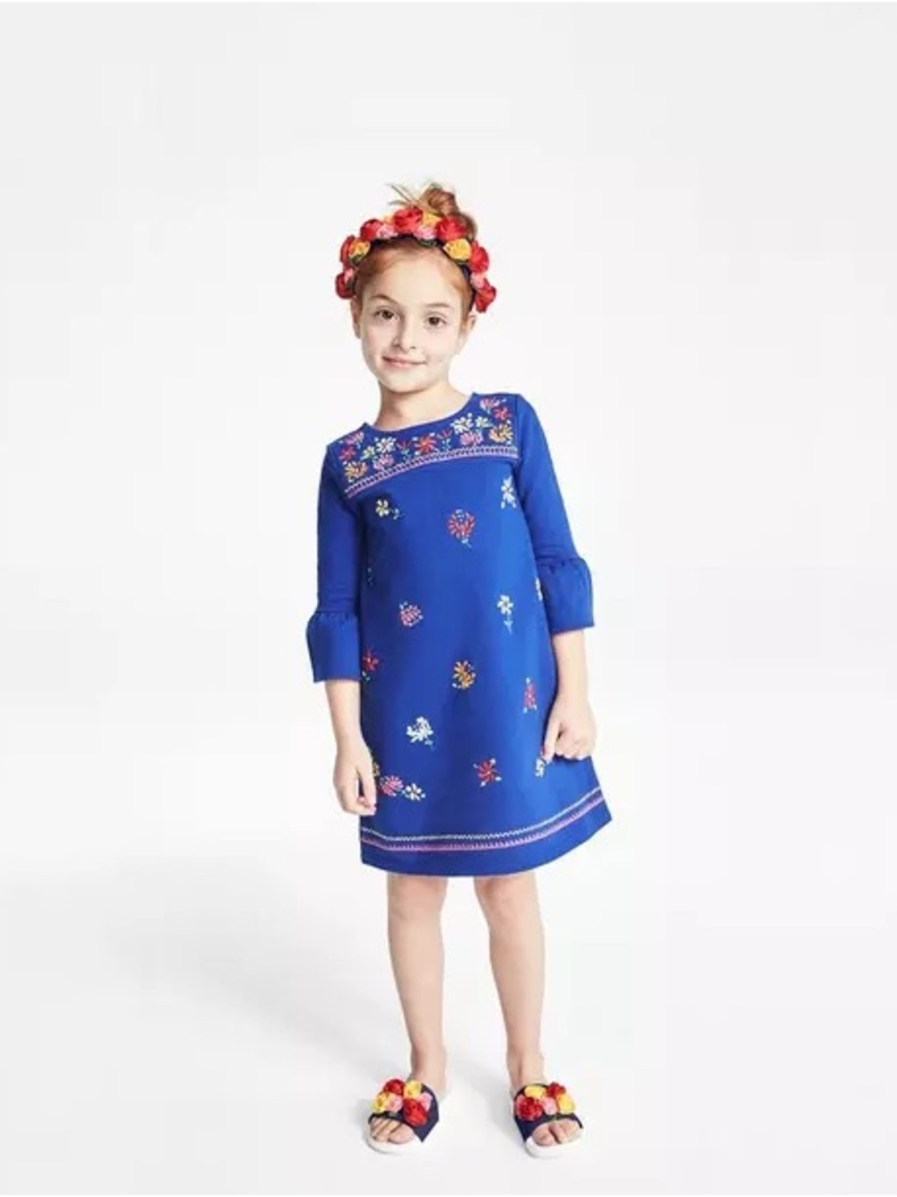 Janie and Jack x Juno Valentine Embroidered Floral Dress Size 5